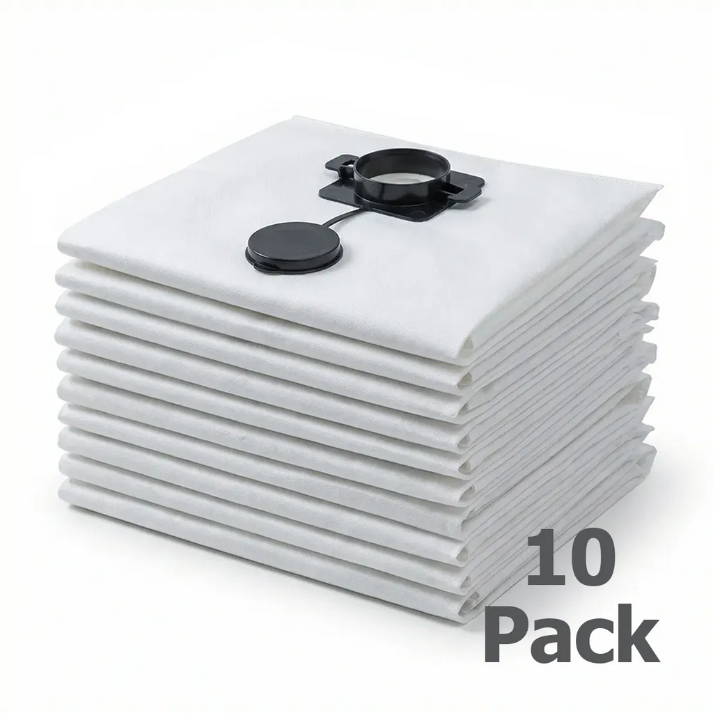 10-Pack Fleece Dust Bags For FLEX 24V Brushless 1.6 Gallon Wet Dry Vacuum – Replacement Bags