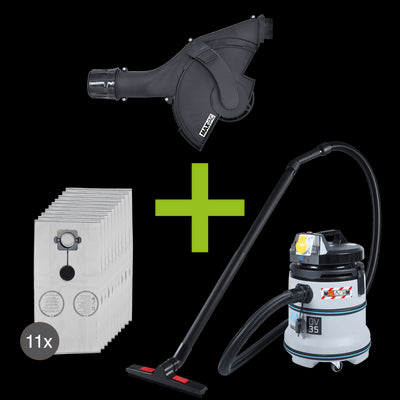 MAXVAC AGS-230 Dust Shroud & DV35-MB Vacuum Bundle