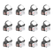 JSP Force 8 Half-mask Medium 12 Pack, with Press To Check™ P3 R Filters