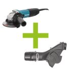 MAXVAC Dust Shroud & Makita 115mm Angle Grinder Package, Pre-Installed