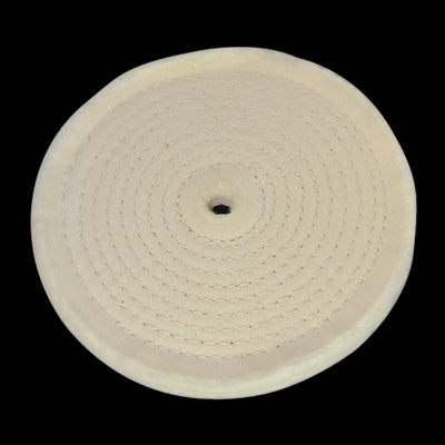 Silverline Spiral-Stitched Cotton Buffing Wheel - 150mm