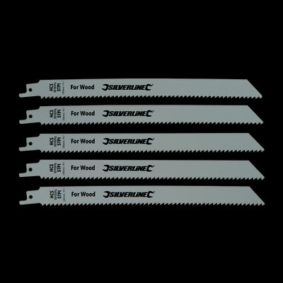 Silverline Recip Saw Blades for Wood 5pk