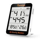 Temtop S1 Indoor Air Quality Meter Temperature & Humidity AQI PM2.5 Monitor with Accurate Sensor (Bracket Not Included)