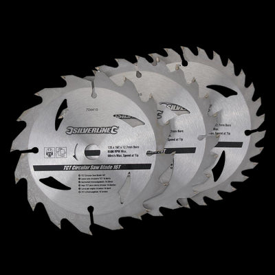 Silverline TCT Circular Saw Blades 16, 24, 30T 3pk
