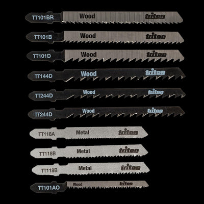 Triton Jigsaw Blade Set 10pce - Wood / Metal