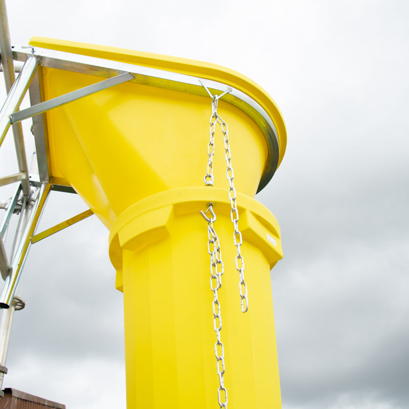 Adjustable Rigid Chute 20” Rubbish Chute Top Hopper - Extra Strong, Premium Chute for ...
