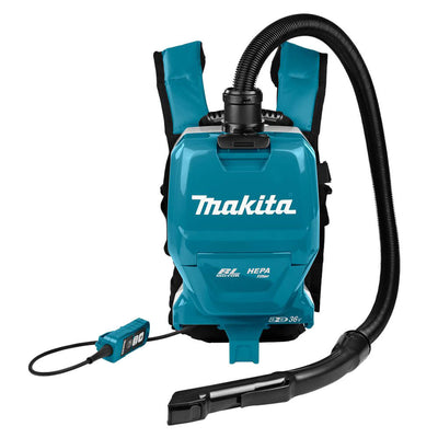 Makita DVC261ZX11 (36V) Twin 18V Li-Ion LXT Brushless Backpack Vacuum Cleaner - Batteries And Charger Not Included