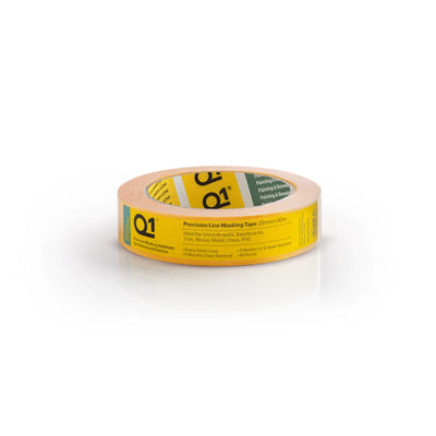 Q1® Precision Line Masking Tape 1", 25mm x 50m, Box of 36