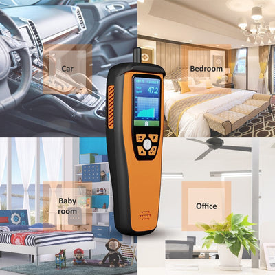 Temtop M2000C CO2 Air Quality Monitor for PM2.5 PM10 Particles CO2, Audio Alarm, Temperature and Humidity Display