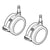 iPulse Part - Drum Front Castor (pr)