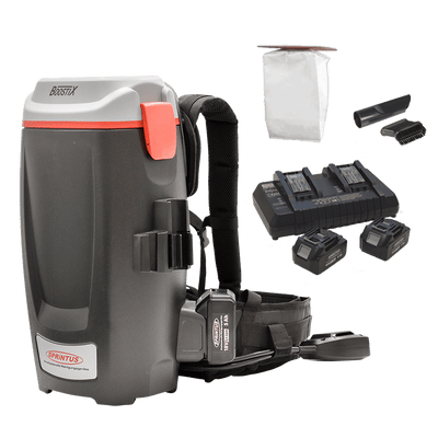 Cordless 36V Backpack Vacuum incl. Batteries & Quick Charger - Sprintus BoostiX