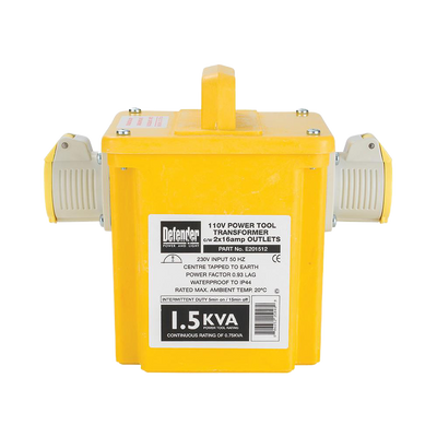 Defender 1.5kVA Transformer 16A - 110V 16A