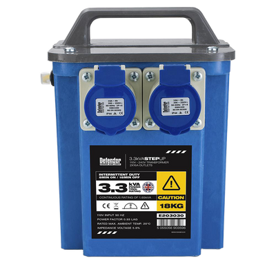 Defender 3.3kVA Step Up Transformer 16A - 230V