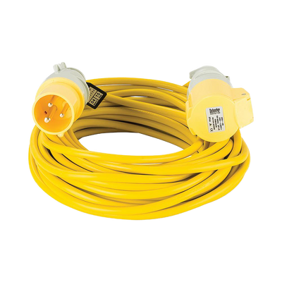 Defender Extension Lead Yellow 2.5mm2 16A 14m - 110V