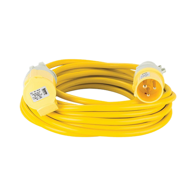 Defender Arctic Extension Lead Yellow 16A 2.5mm2 10m - 110V