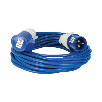 Defender Extension Lead Blue 2.5mm2 16A 14m - 230V
