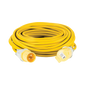 Defender Extension Lead Yellow 2.5mm2 16A 25m - 110V
