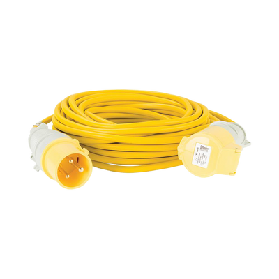 Defender Extension Lead Yellow 2.5mm2 32A 14m - 110V