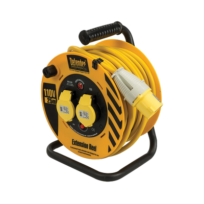 Defender Heavy Duty Industrial Cable Reel 25m - 110V