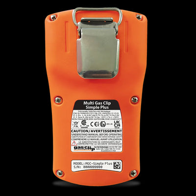 GCT MGC Simple Plus multi gas detector for H₂S, CO, O₂ and LEL with 3-year runtime and no charging or calibration required