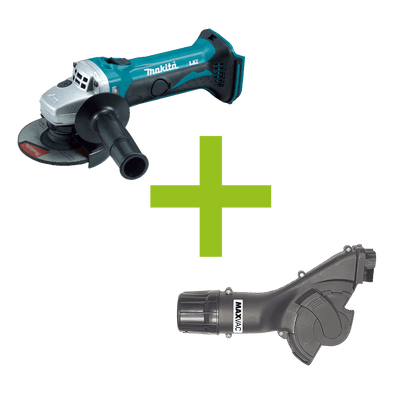 MAXVAC AGS-125 & Makita DGA452Z 115mm Angle Grinder Package, Pre-Installed