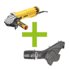MAXVAC Dust Shroud & DeWALT DWE4206-GB 115mm Angle Grinder Package, Pre-Installed