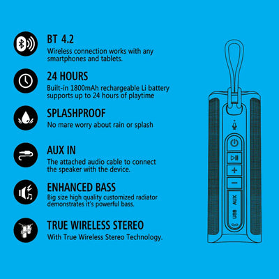 MAXVAC Portable Bluetooth Speaker - FREE Gift