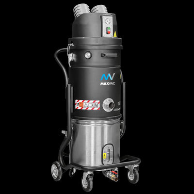 MAXVAC Supra SV1-430-A45R-Z22-IIIC Atex Industrial Vacuum for Metallic Dust, 45L Drum