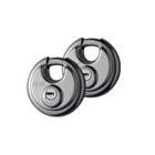 Van Vault Stainless Steel Disc Padlock Twin Pack - 70mm