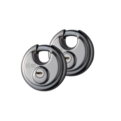 Van Vault Stainless Steel Disc Padlock Twin Pack - 70mm