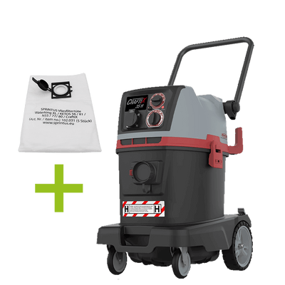 H-Class 35L Vacuum with PTO & Reverse Air Filter Cleaning, 230 Volts - Sprintus CraftiX