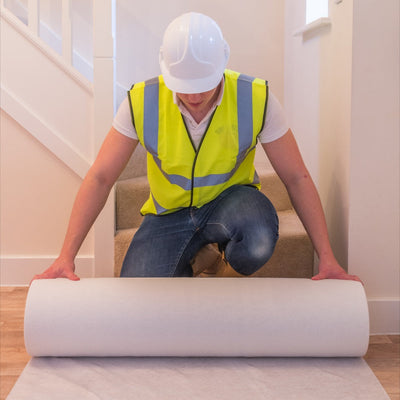 Premium Self-Adhesive Fleece Floor Protection, Fire-Retardant 1 x 50m Roll