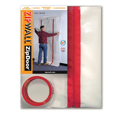 ZipWall Commercial Door Kit ZDC, Red, 5′ x 8.5′