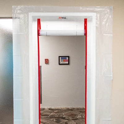 ZipWall Commercial Door Kit ZDC, Red, 5′ x 8.5′