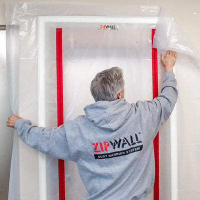 ZipWall Standard Door Kit ZDS, Red, 4' X 7'