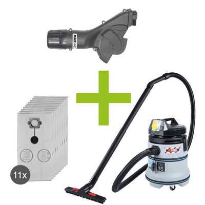MAXVAC AGS-125 Dust Shroud & DV35-MB Vacuum Bundle