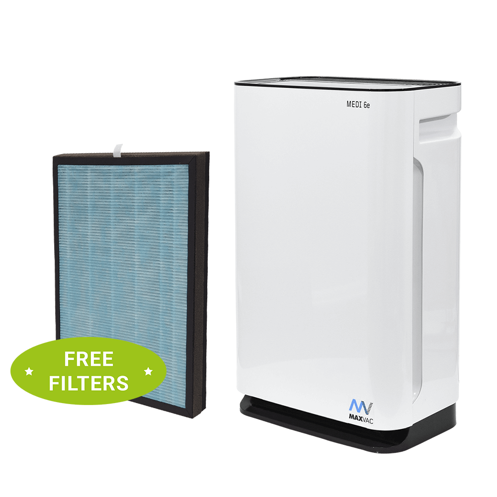 HEPA UVC Air Purifier MAXVAC Medi® 6e with Variable Airflow 450m3/h