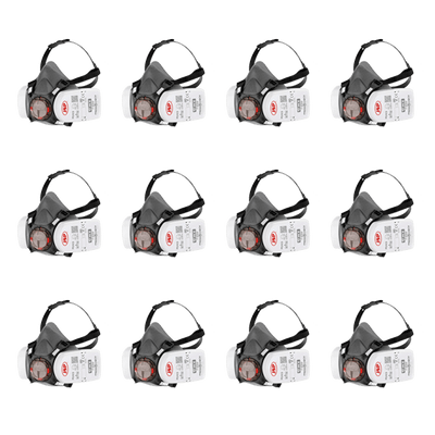 JSP Force 8 Half-mask Medium 12 Pack, with Press To Check™ P3 R Filters
