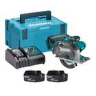 Makita DCS552 18v 5Ah Li-ion Metal Cutting Saw C/W 136mm TCT Blade, 2 Li-Ion Batteries, Charger And Case