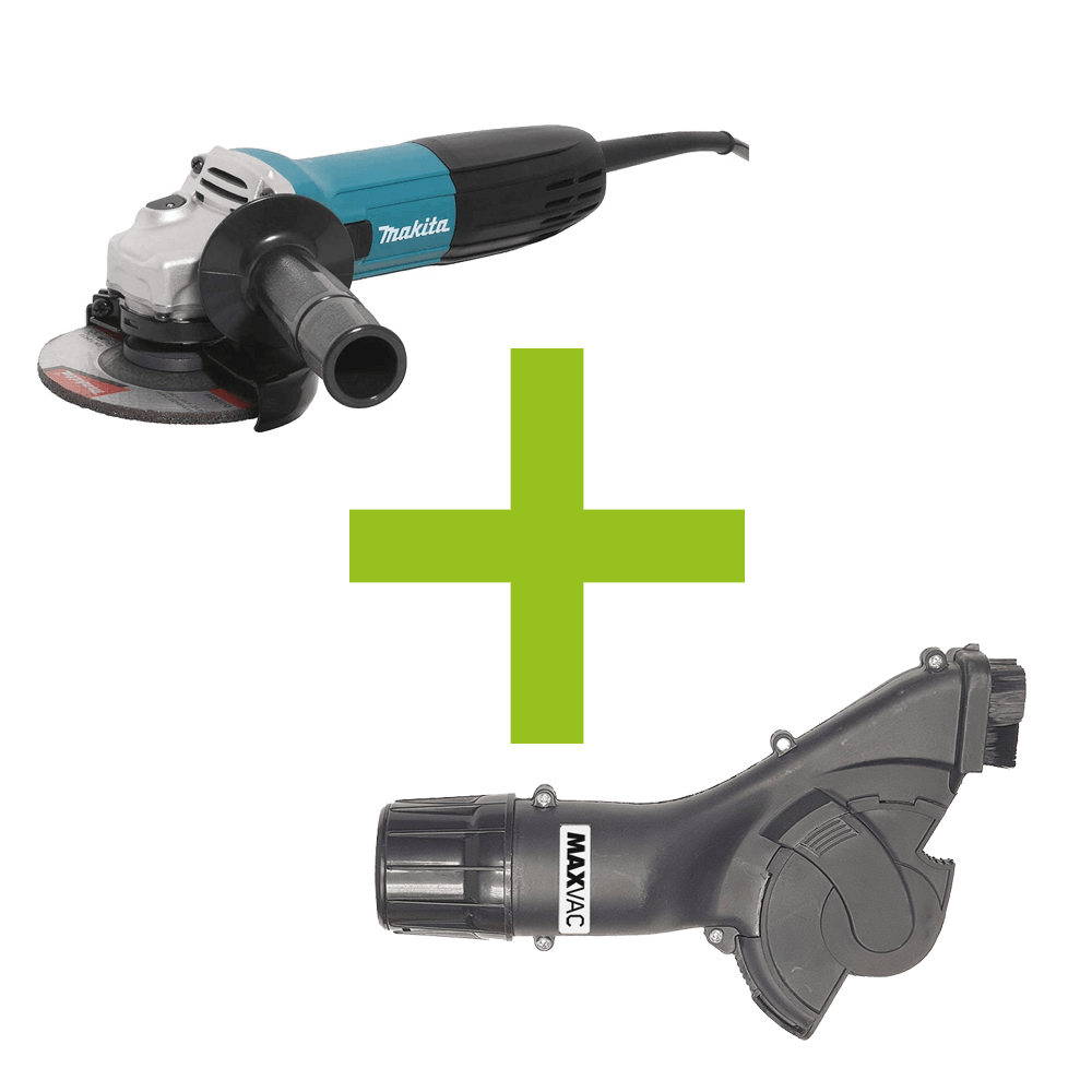 MAXVAC Dust Shroud Makita 115mm Angle Grinder Package Pre Installed maxvac-dust-shroud-makita-115mm-angle-grinder-package-pre-installed