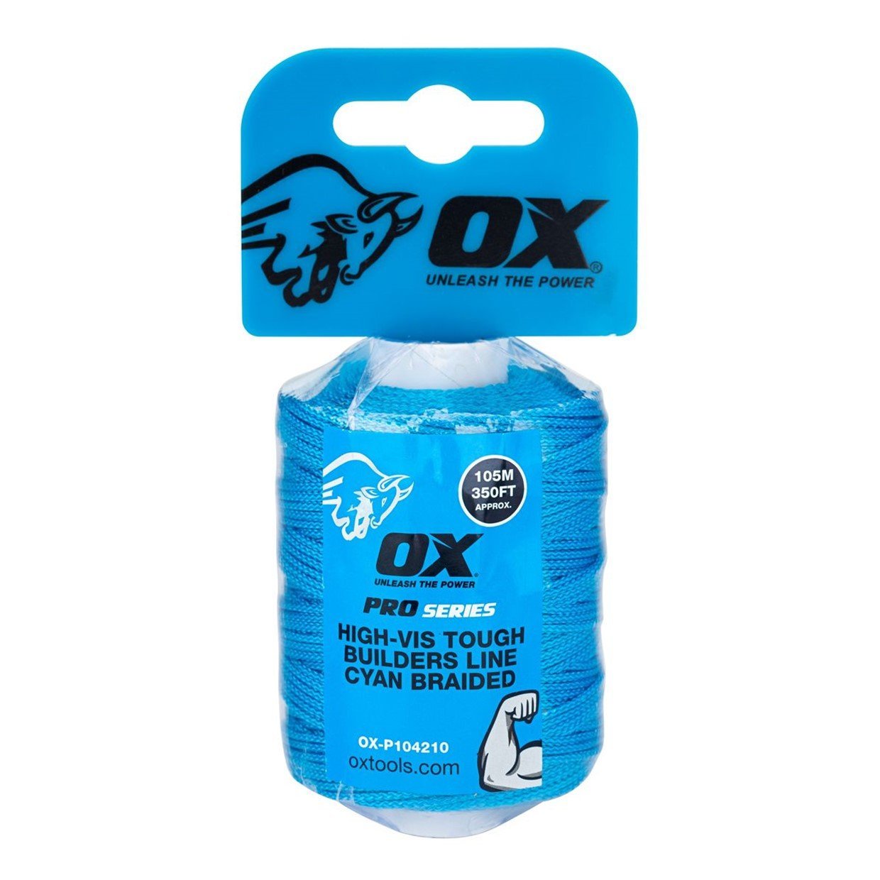 ファッション人気ブランドランキング OX Pro Tough Nylon Braided Builders Line 105m / 350ft - Cyan 釣り仕掛け・仕掛け用品