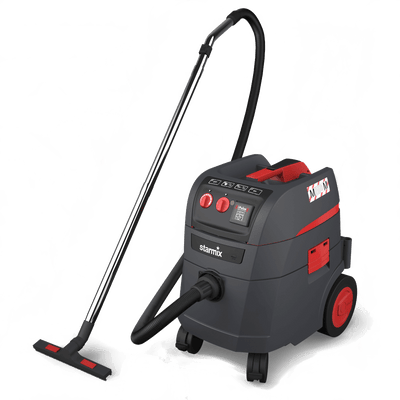 Powerful Industrial Dust Extractor for use in construction, woodwork shops, DIY and renovations - Starmix SafePlus M class I-Pulse (including wand kit) - Dust Arrest